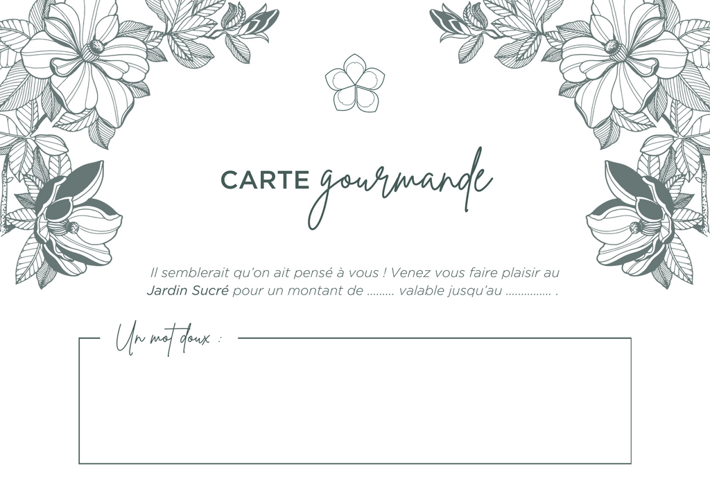 Carte-Cadeau Le Jardin Sucré