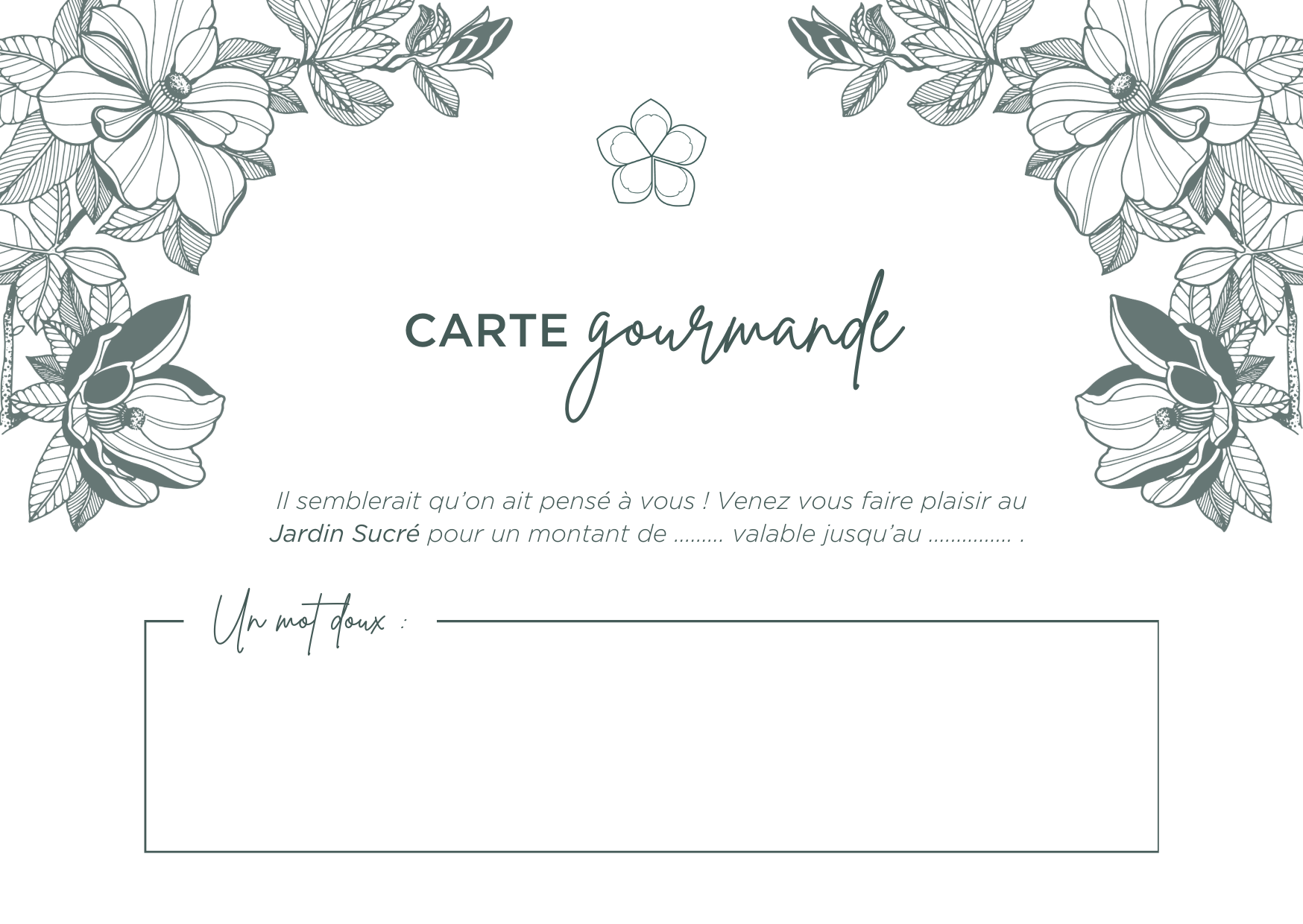 Carte-Cadeau Le Jardin Sucré