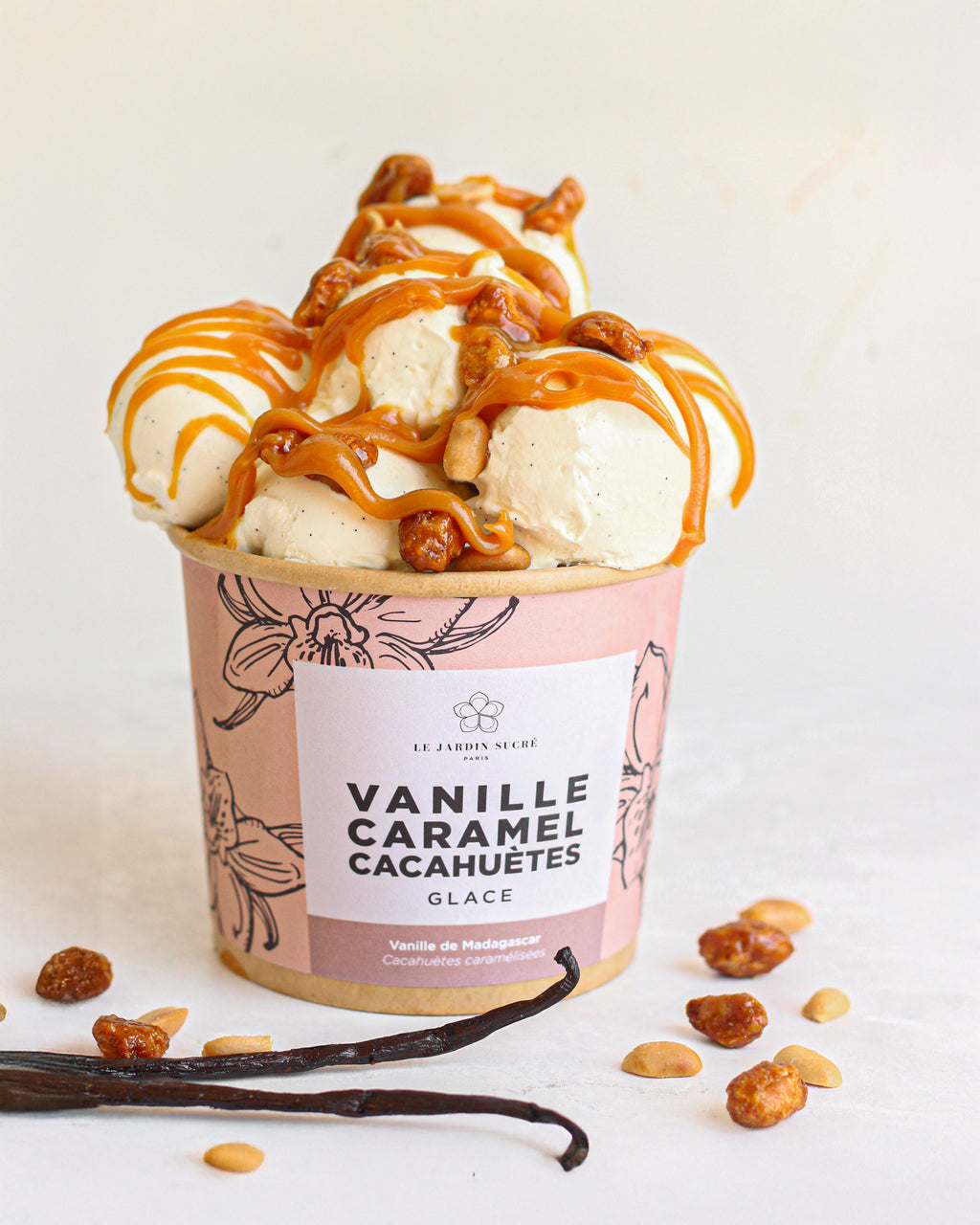 Glace Vanille, Caramel & Cacahuètes