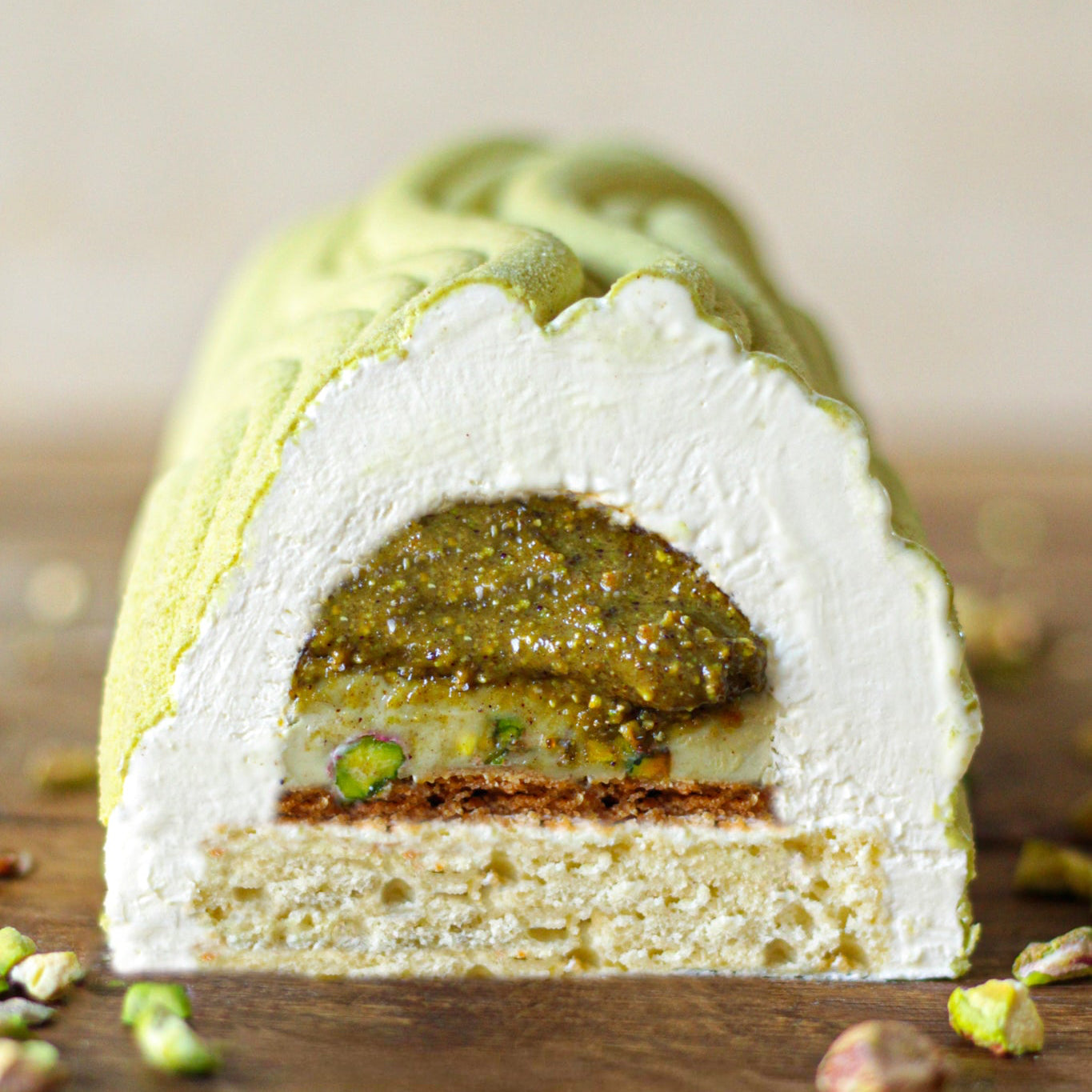 Bûche Pistache & Fleur d'Oranger