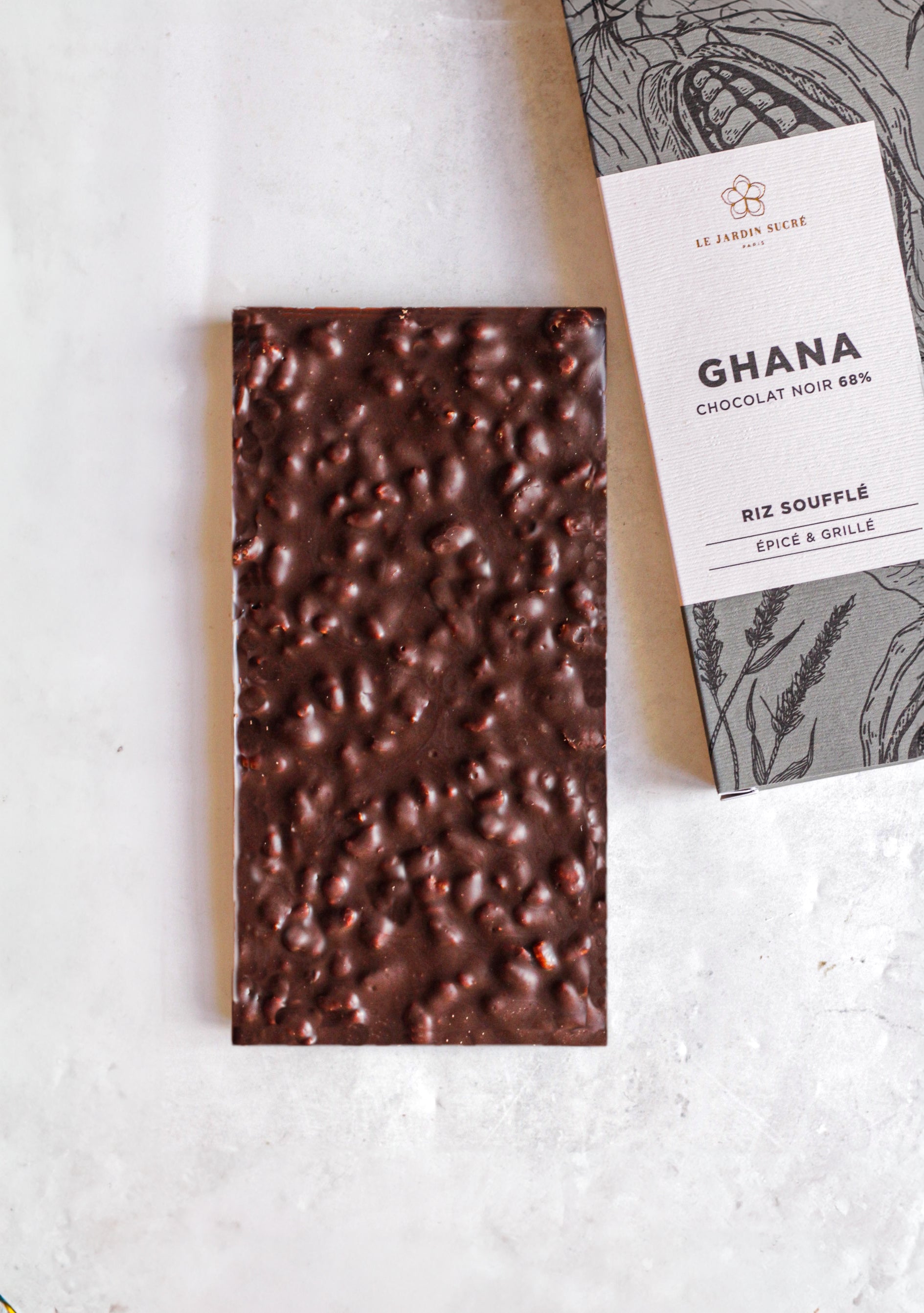 Tablette Chocolat Noir & Riz Soufflé