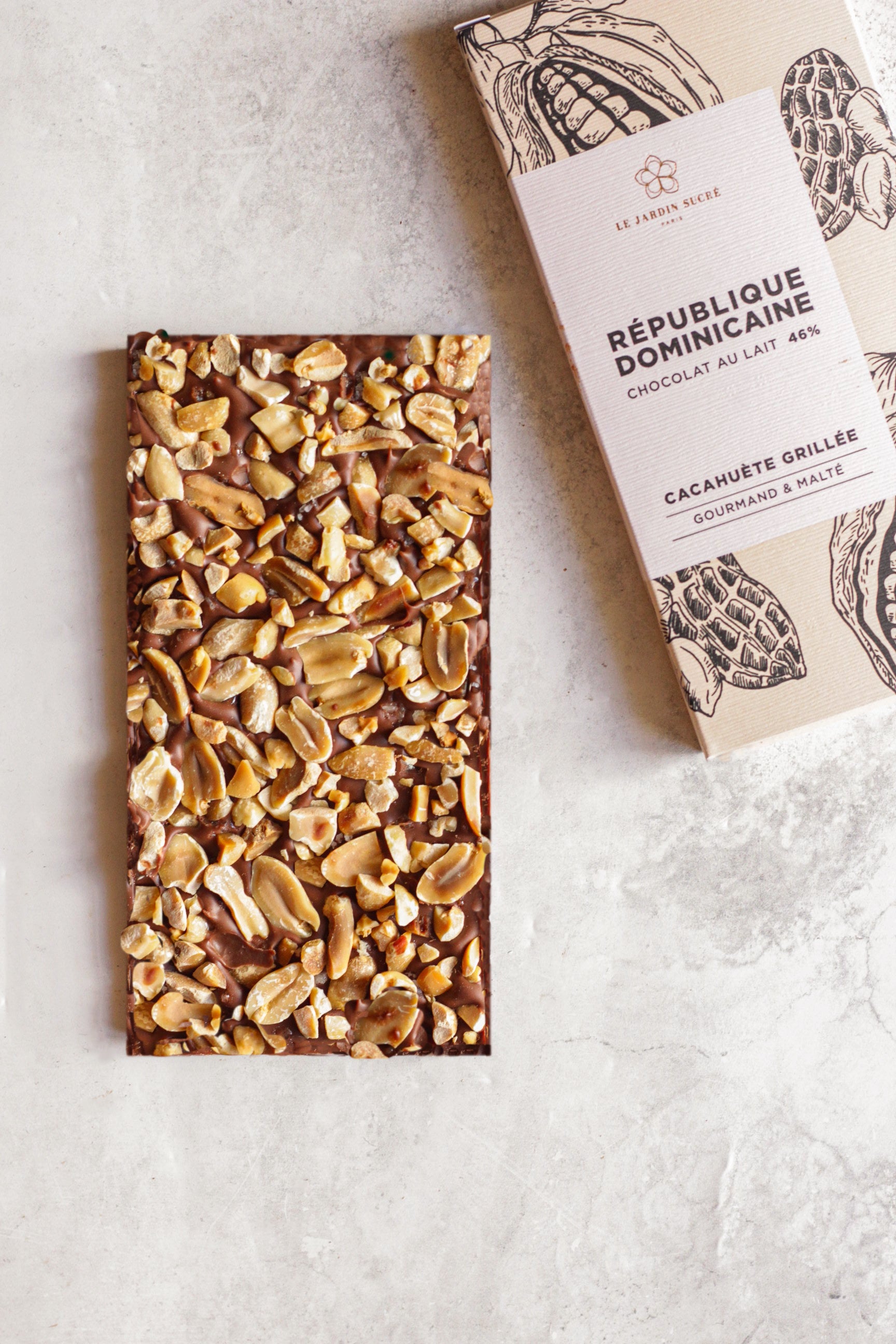 Tablette Chocolat au lait et Cacahuètes grillées