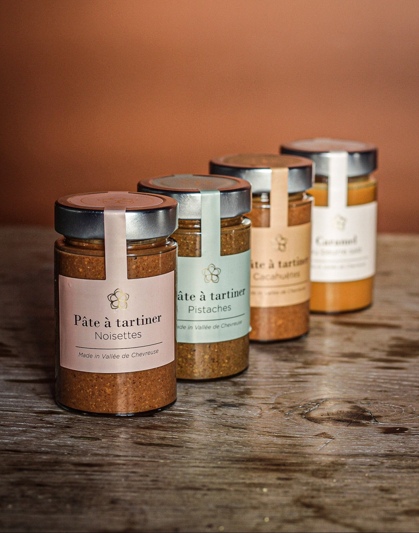 pâtes à tartiner pistache, noisette, cacahuète, caramel