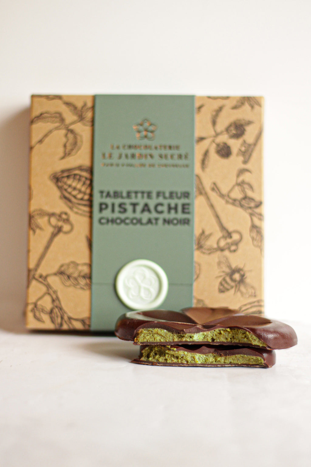 tablette chocolat noir pistache